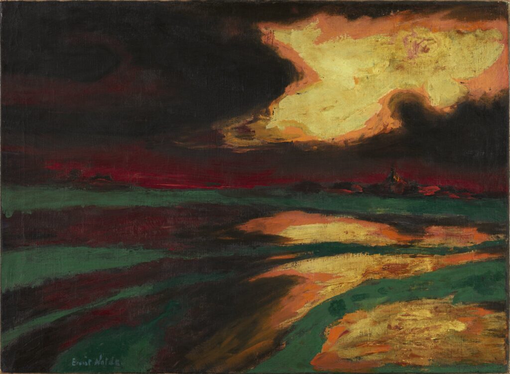 emil nolde: Emil Nolde, Autumn Evening, 1924, Thyssen-Bornemisza Museum, Madrid, Spain.
