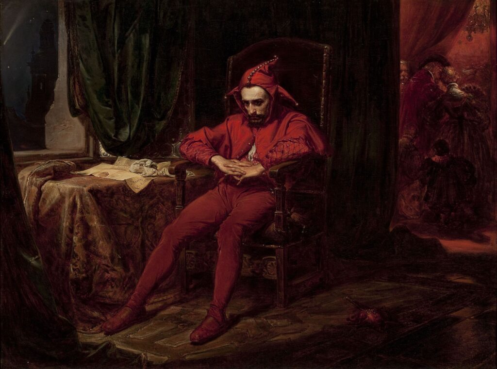 Lady Gaga's Harlequin Cover: Jan Matejko, Stańczyk, 1862, Warsaw National Museum, Warsaw, Poland.
