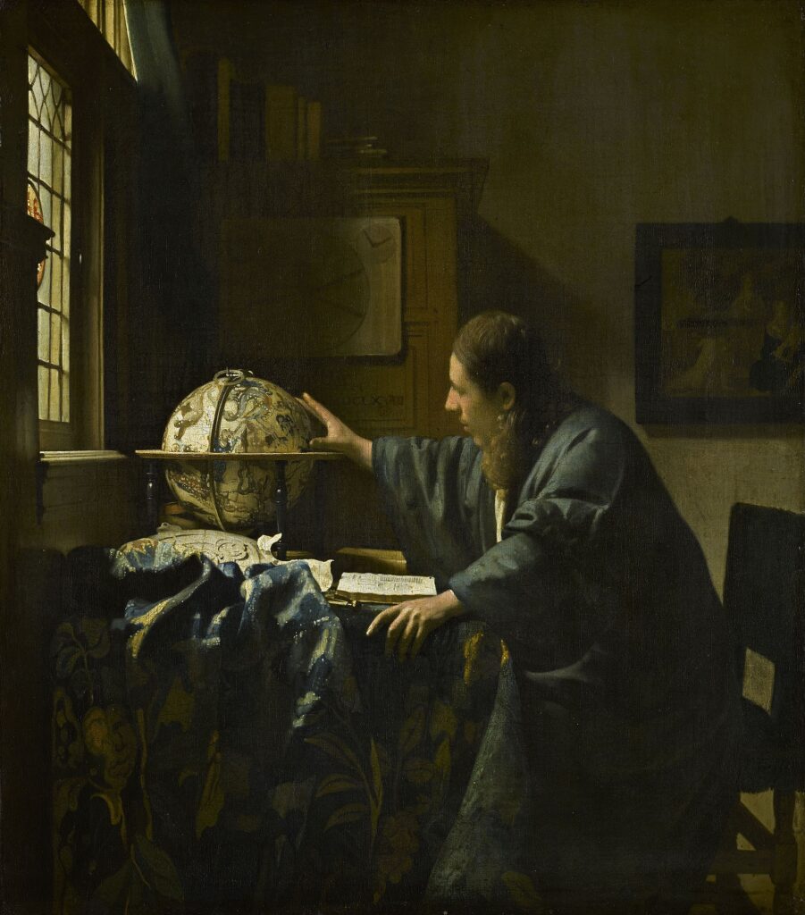 Vermeer Science: Johannes Vermeer, The Astronomer, 1668, Louvre, Paris, France.
