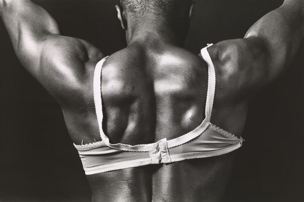 photographing britain: Ajamu X, Body Builder in Bra, 1990. Tate: Presented by Tate Members 2020 © Ajamu X.
