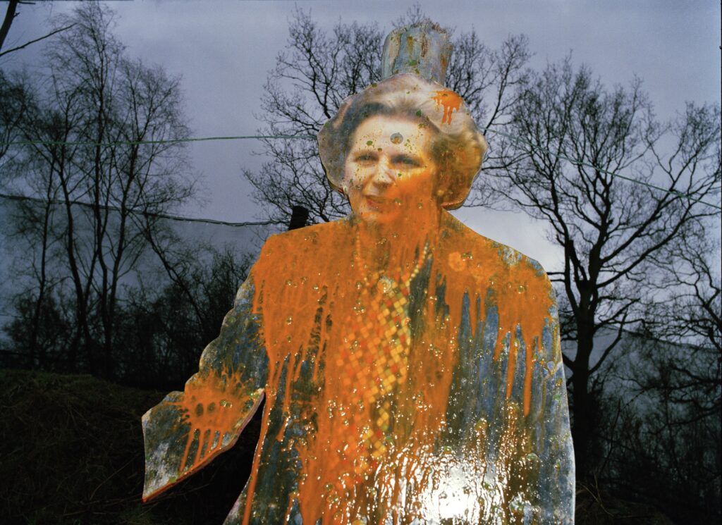 photographing britain: Anna Fox, Friendly Fire, target (Margaret Thatcher), 1989 © Anna Fox.
