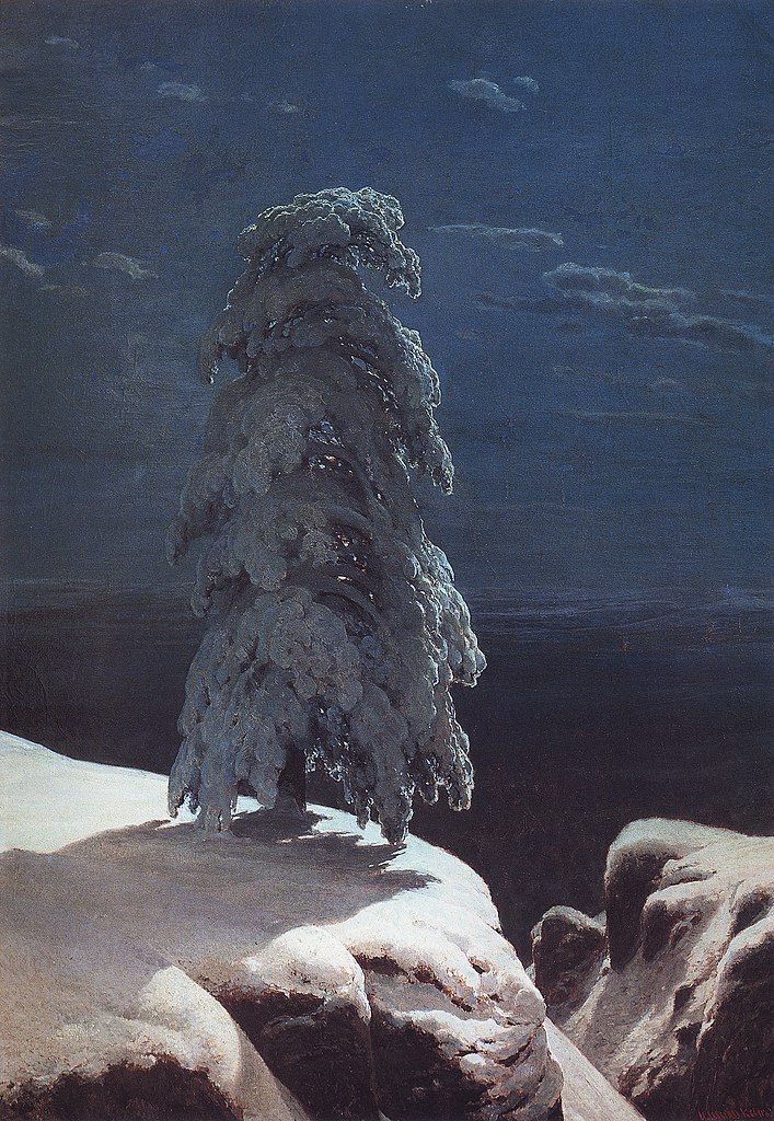 Winter paintings: Ivan Shishkin, In the Wild North, 1891, Kyiv National Picture Gallery, Kyiv, Ukraine.
