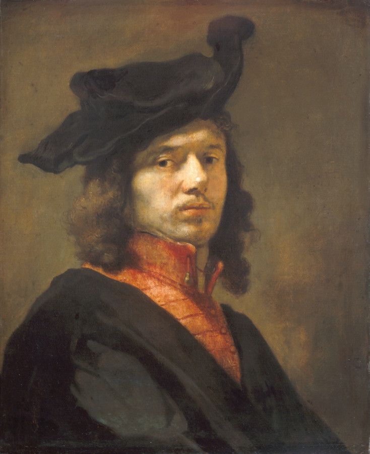 Carel Fabritius: Carel Fabritius, Self–Portrait, c. 1645, Alte Pinakothek, Munich, Germany.
