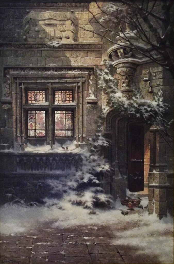 Winter paintings: Edwin Deakin, Christmas Morning, Hotel de Cluny, ca. 1886, Crocker Art Museum, Sacramento, CA, USA.
