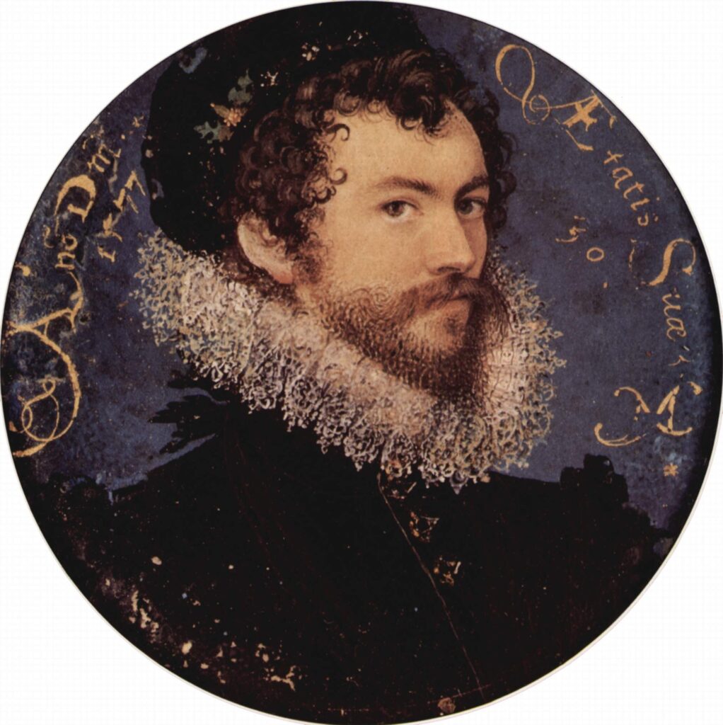 Phoenix Portrait: Nicholas Hilliard, Self-Portrait, c. 1577, Victoria and Albert Museum, London, UK.
