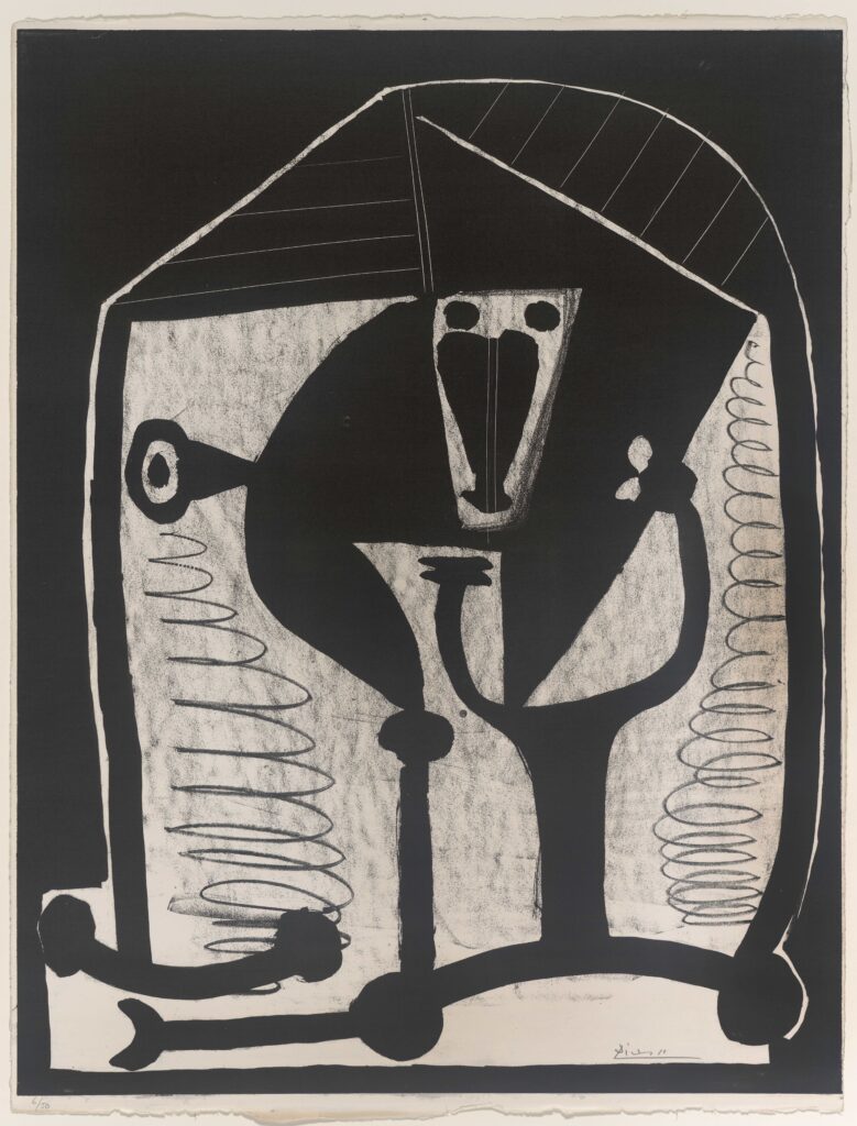 Picasso printmaking: Pablo Picasso, Figure, 1948, British Museum, London, UK. © Succession Picasso/DACS, London 2024.
