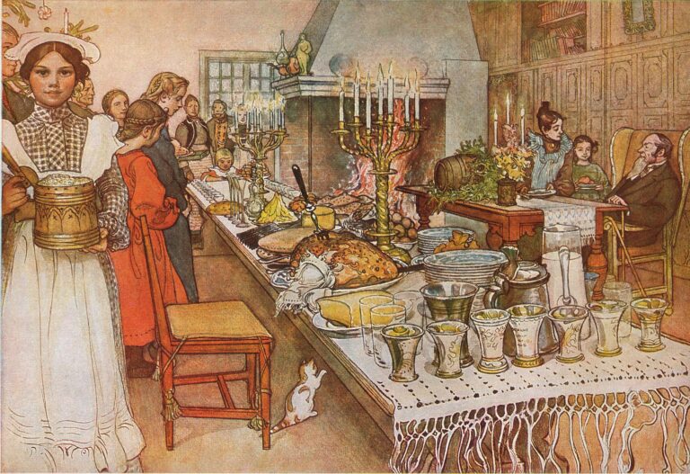 christmas colors meaning: Carl Larsson, Christmas Eve, 1904, private collection.
