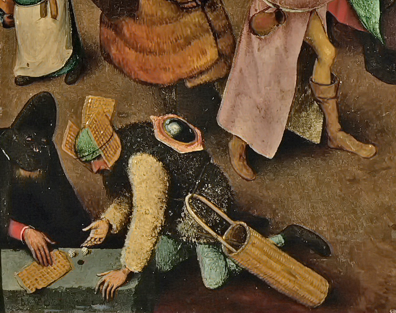 The Fight Between Carnival and Lent: Pieter Bruegel The Elder, The Fight Between Carnival and Lent, 1559, Kunsthistorisches Museum, Vienna, Austria. Detail.
