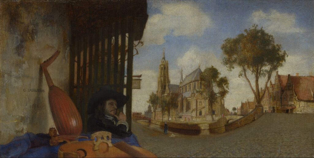 Carel Fabritius: Carel Fabritius, A View of Delft, 1652, National Gallery, London, UK.
