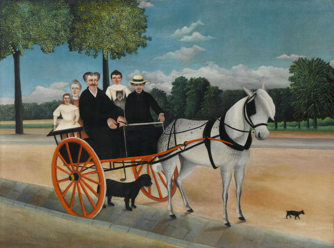 Henri Rousseau paintings: Henri Rousseau, La Carriole du Père Junier, 1908, Musee de l’Orangerie, Paris, France.
 
