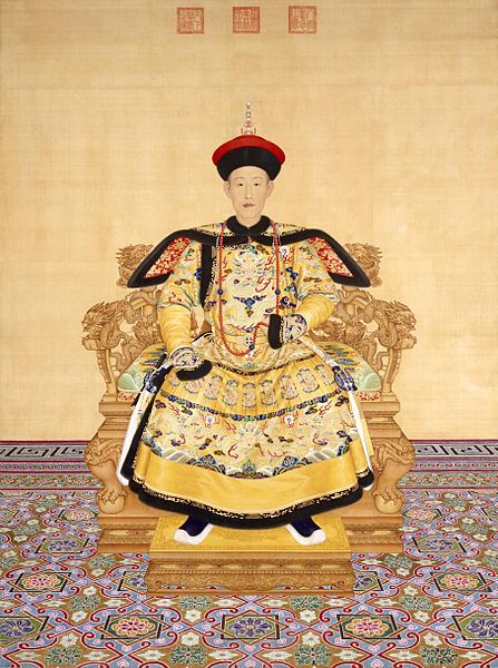 migrant artists: Lang Shining (Giuseppe Castiglione), Portrait of Emperor Qianlong, 1736, Palace Museum, Beijing, China.
