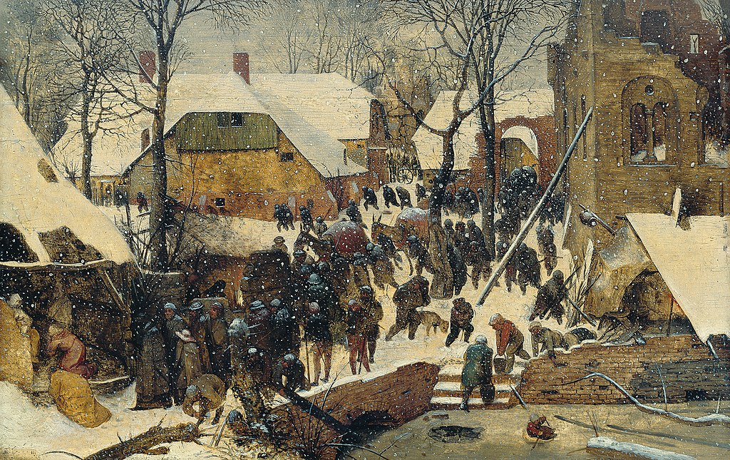 Pieter Bruegel winter: Pieter Bruegel the Elder, Adoration of the Magi in the Snow, 1563, Am Römerholz, Winterhur, Switzerland.
