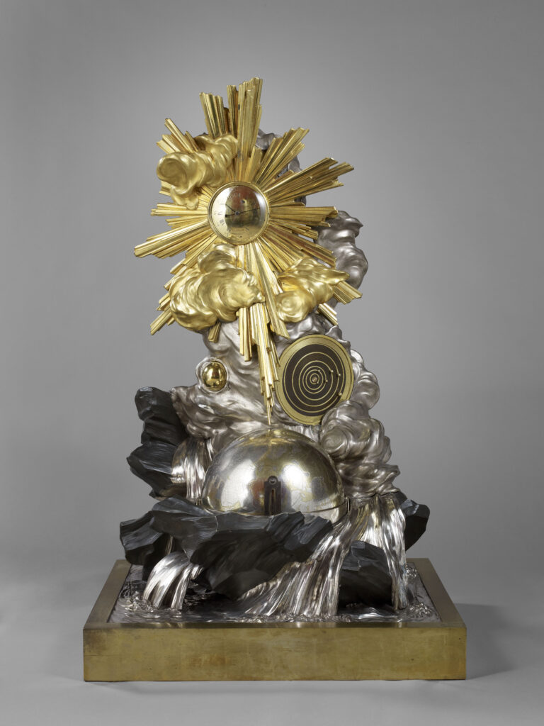 Versailles Science: Claude-Siméon Passemant, François-Thomas Germain, and Joseph-Léonard Roques, Clock of the Creation of the World, 1754, Louvre, France, © Musée du Louvre, Dist. RMN-Grand Palais, © Thierry Ollivier.
