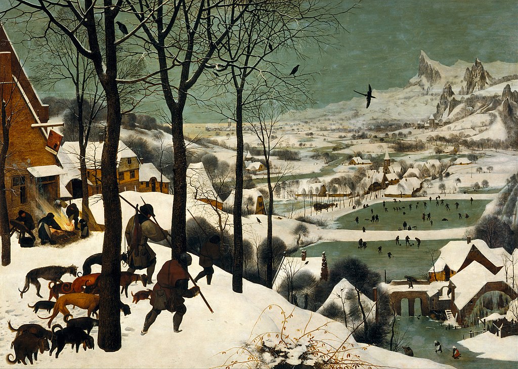 Pieter Bruegel winter: Pieter Bruegel the Elder, The Hunters in the Snow, 1565, Kunsthistorisches Museum, Vienna, Austria.
