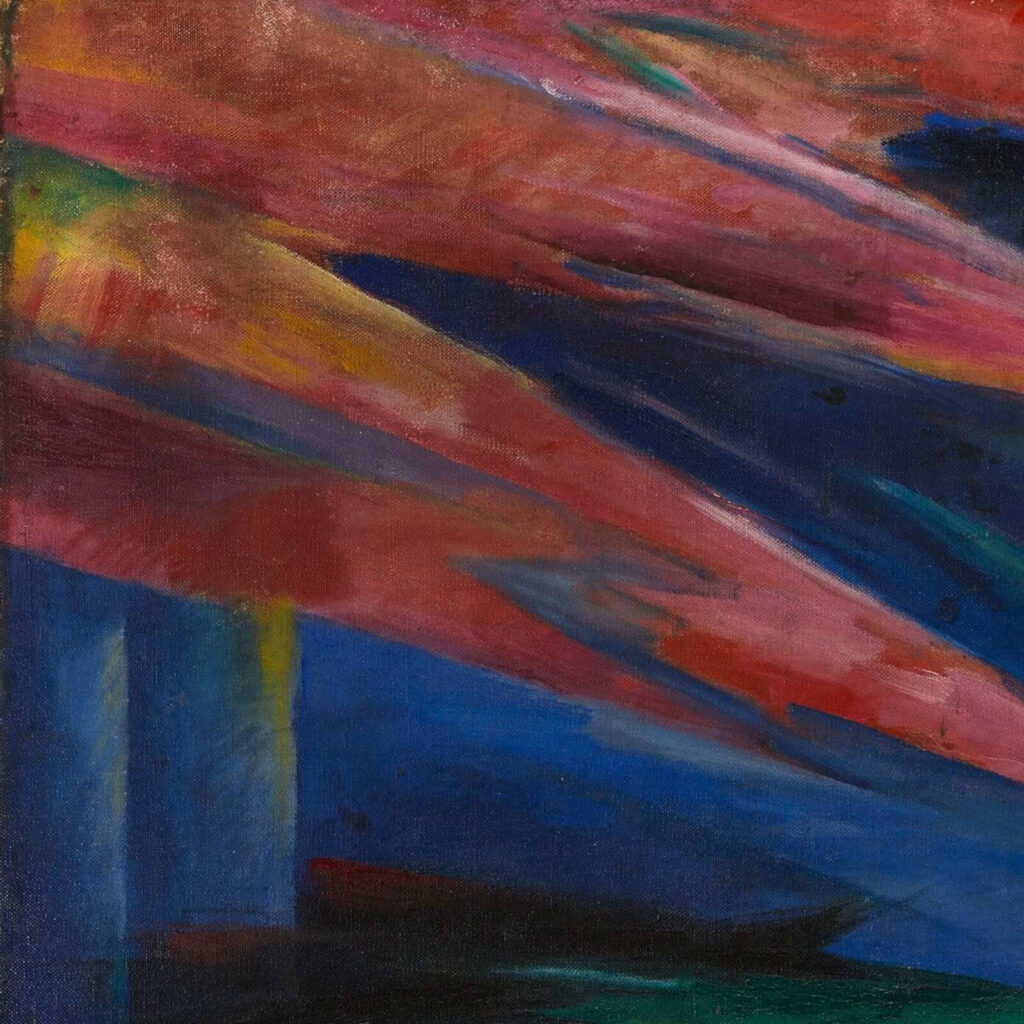 Franz Marc fate of the animals: Franz Marc, Fate of the Animals, 1913, Kunstmuseum Basel, Basel, Switzerland. Detail.
