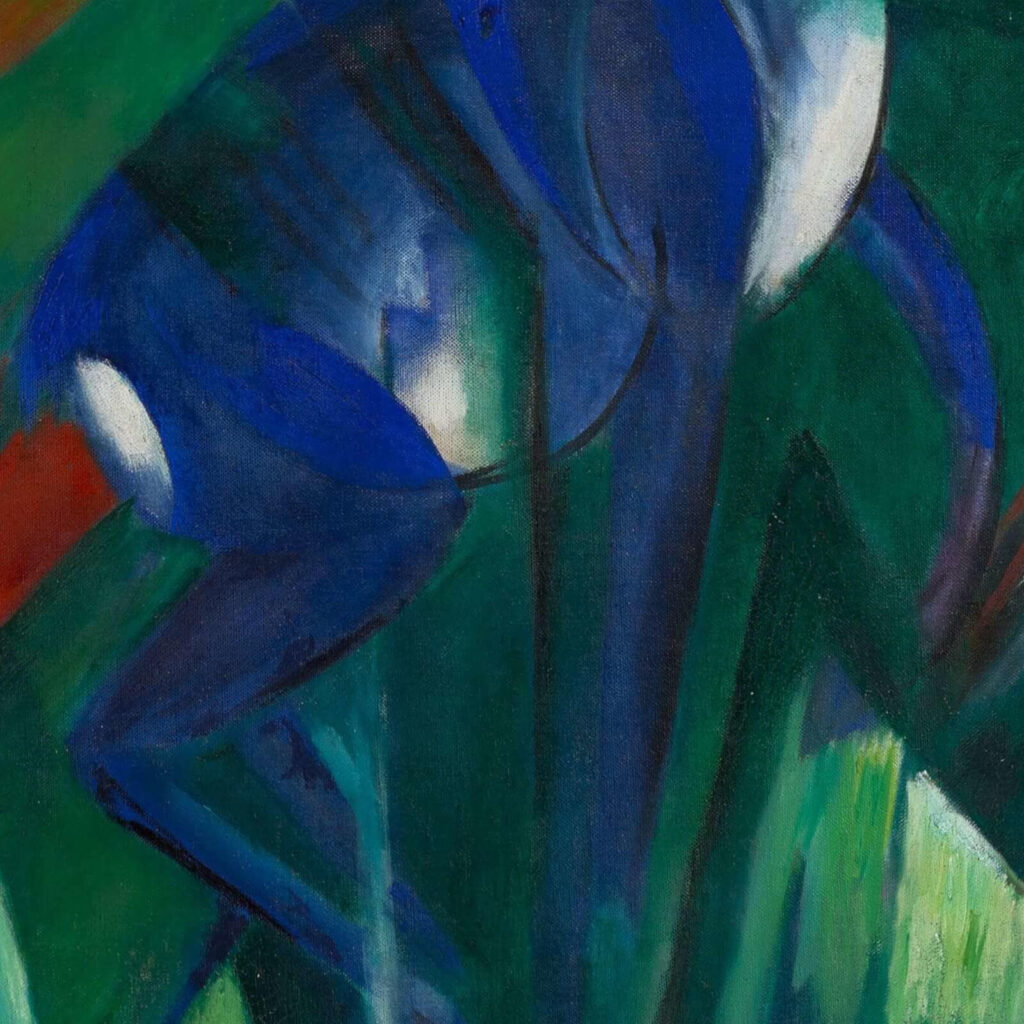 Franz Marc fate of the animals: Franz Marc, Fate of the Animals, 1913, Kunstmuseum Basel, Basel, Switzerland. Detail.
