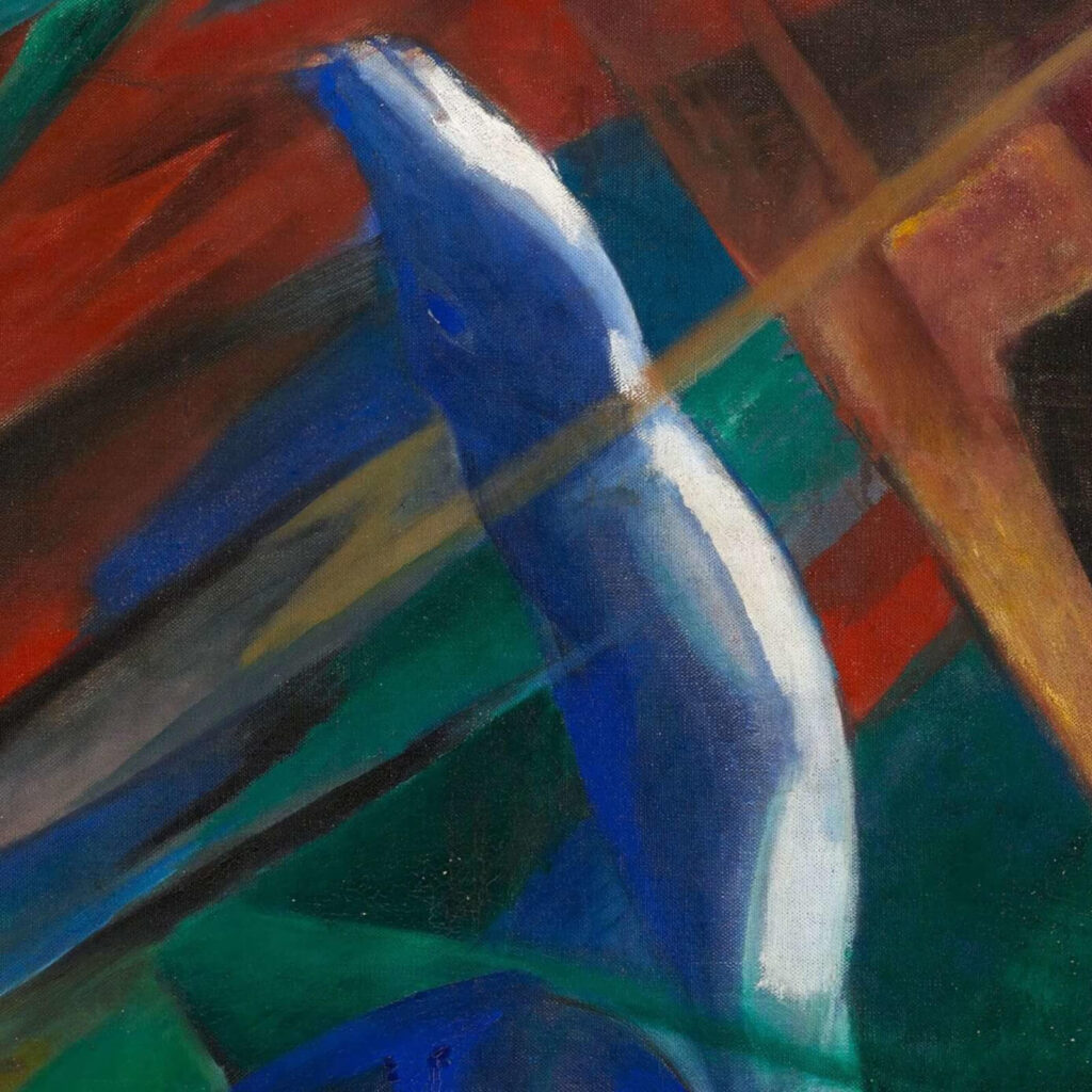 Franz Marc fate of the animals: Franz Marc, Fate of the Animals, 1913, Kunstmuseum Basel, Basel, Switzerland. Detail.
