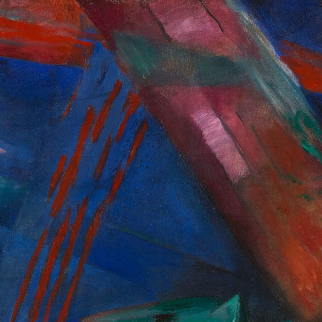 Franz Marc fate of the animals: Franz Marc, Fate of the Animals, 1913, Kunstmuseum Basel, Basel, Switzerland. Detail.
