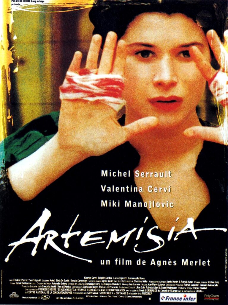 movies about artists: Poster of Artemisia, directed by Agnès Merlet, 1997.
