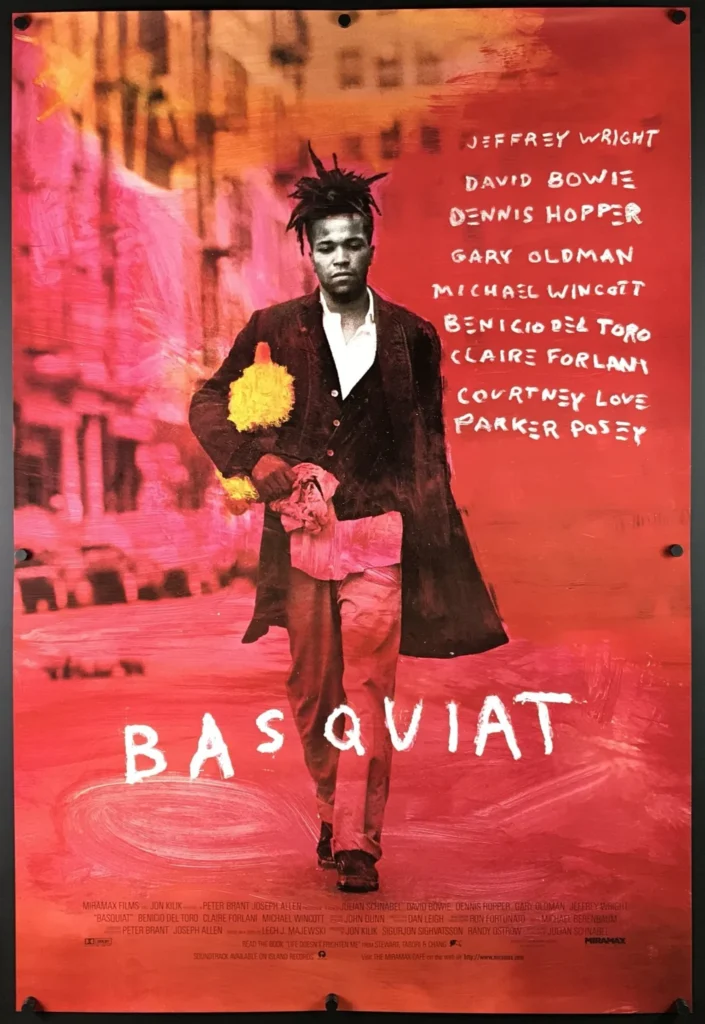 movies about artists: Poster of Basquiat, directed by Julian Schnabel, 1996.
