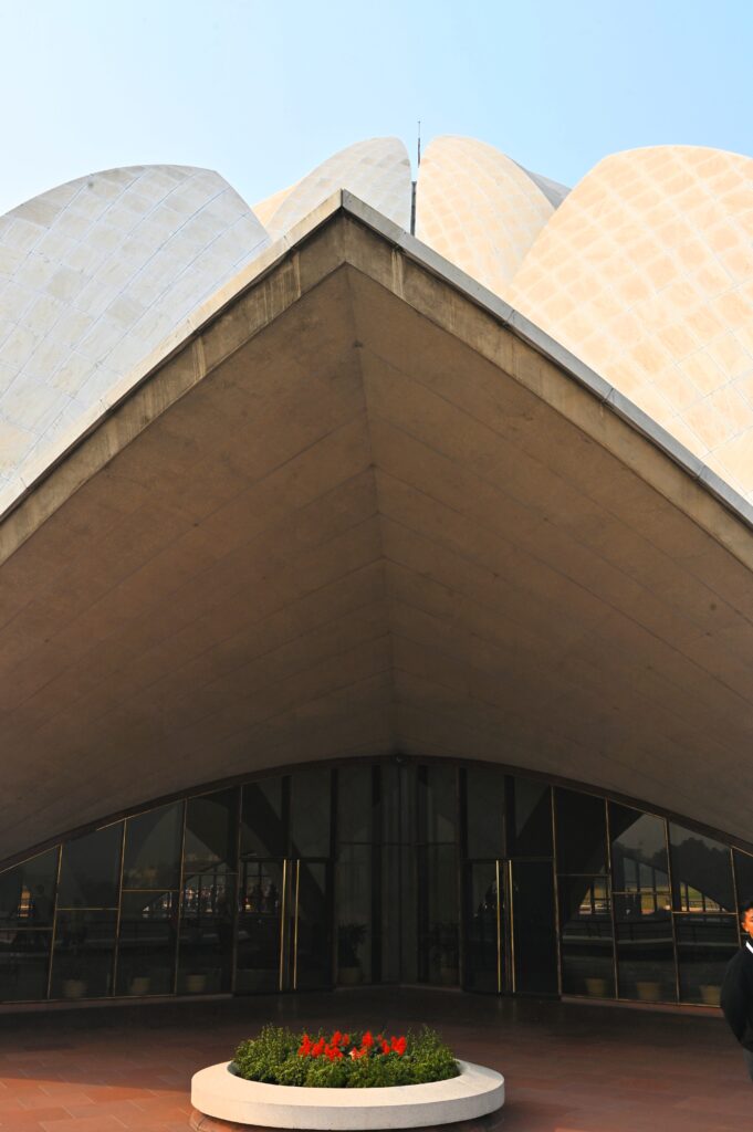 Lotus Temple: View of the Lotus Temple, 1976–1986, New Delhi, India. Photograph courtesy of Sarabjeet Matharu/Instagram.
