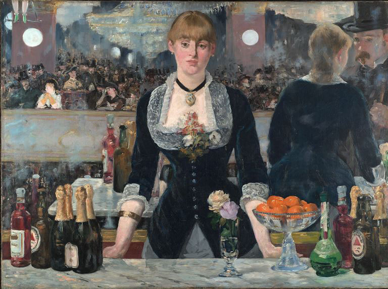 Courtauld Gallery: Édouard Manet, A Bar at the Folies-Bergère, 1882, Courtauld Gallery, London, UK.
