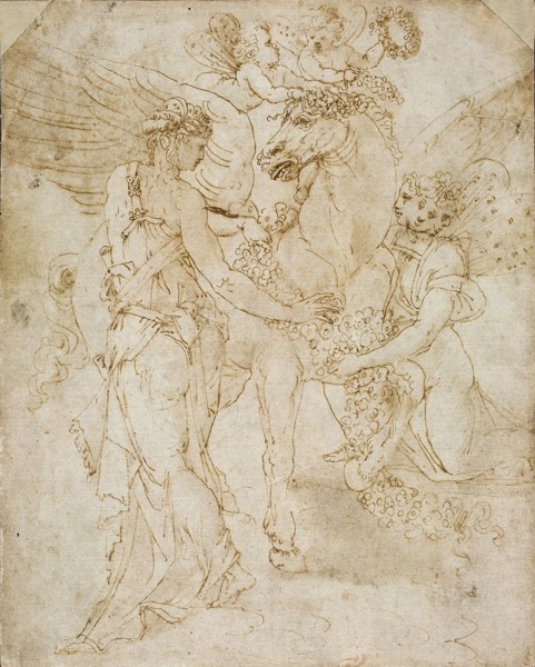 Hecate art: Francesco Primaticcio, Diana and the Tripled-Faced Hecate with Pegasus, private collection. Wikimedia Commons (public domain).
