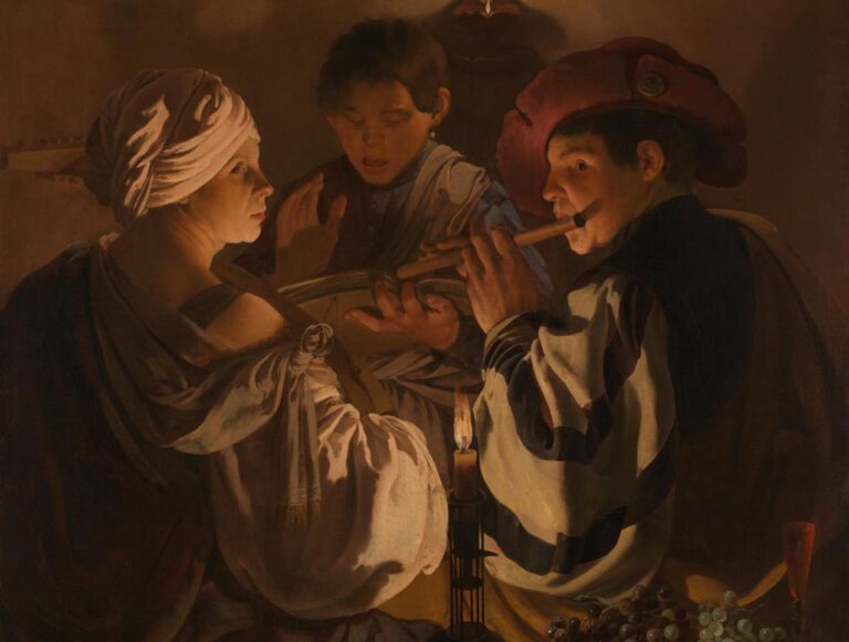 Caravaggisti: Hendrick ter Brugghen, The Concert, 1627, National Gallery, London, UK. Detail.
