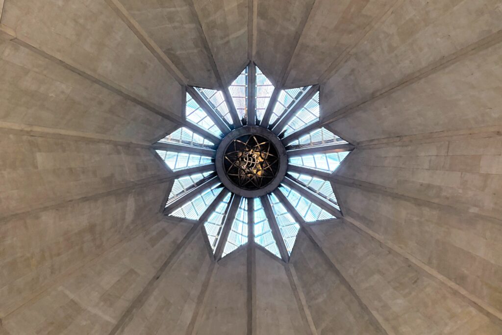 Lotus Temple: Interior of the Lotus Temple, 1976–1986, New Delhi, India. Photograph courtesy of Sarabjeet Matharu/Instagram.
