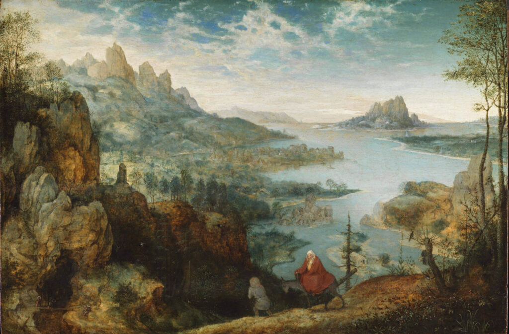 Courtauld Gallery: Pieter Bruegel the Elder, Landscape with the Flight into Egypt, 1563, Courtauld Gallery, London, UK.
