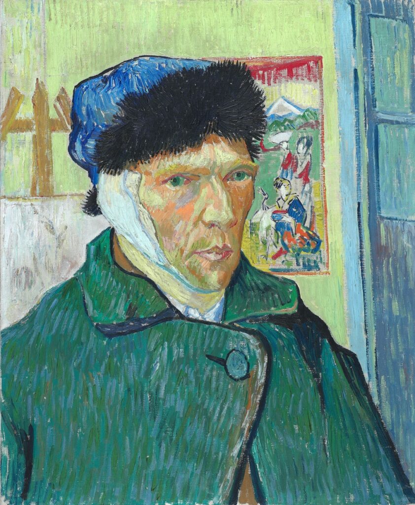 Courtauld Gallery: Vincent van Gogh, Self-Portrait with Bandaged Ear, 1889, Courtauld Gallery, London, UK.
