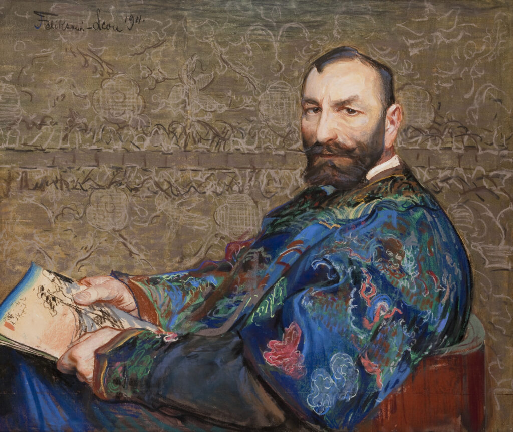 National museum in kraków: Leon Wyczółkowski, Portrait of Feliks Jasieński in a Blue Caftan, 1911, pastel on paper, National Museum in Kraków, Kraków, Poland.
