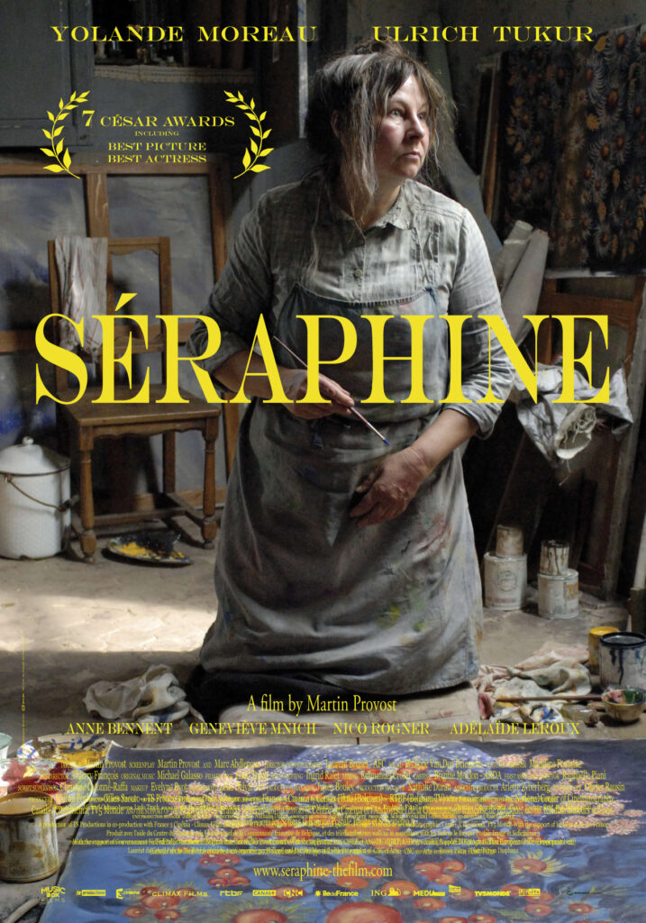 movies about artists: Poster of Séraphine, directed by Martin Provost, 2008.
