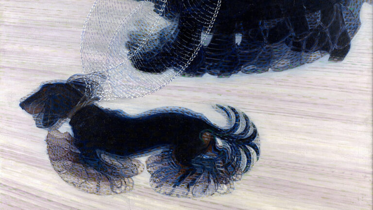 Giacomo Balla: Giacomo Balla, Dynamism of a Dog on a Leash, 1912, Buffalo AKG Art Museum, Buffalo, NY, USA. Detail.
