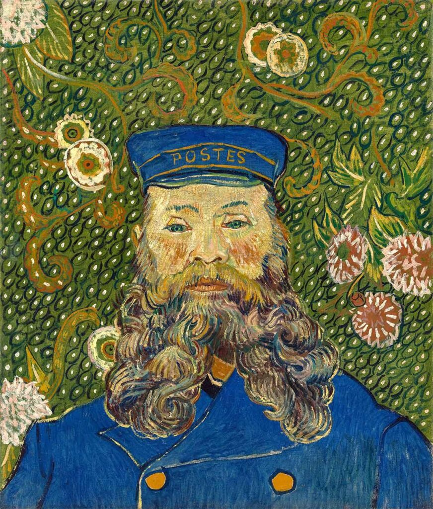 exhibitions spring US: Vincent van Gogh, Portrait of Joseph Roulin, 1889, Museum of Modern Art, New York City, NY, USA.
