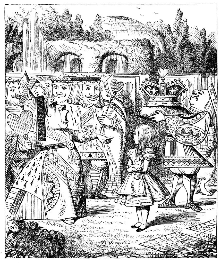 fairytales in art: John Tenniel, OFF WITH HER HEAD, 1865. Medium.
