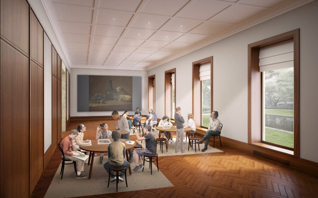 Frick reopening: The Education Room. Rendering courtesy of Selldorf Architects.
