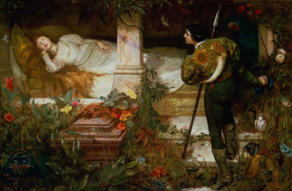 fairytales in art: Edward Frederick Brewtnall, Sleeping Beauty, 19th century,
Warrington Museum and Art Gallery, Warrington, UK. Public domain.
