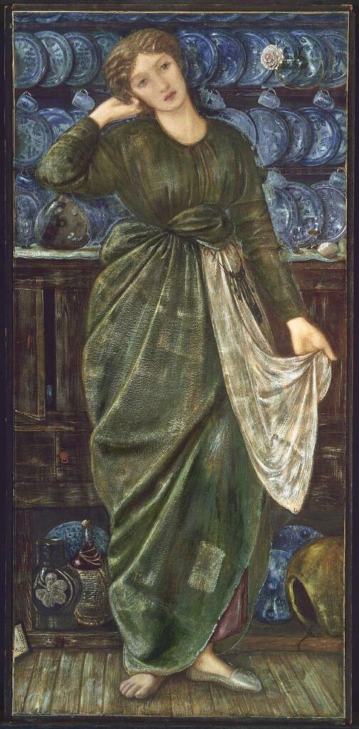 fairytales in art: Edward Burne-Jones, Cinderella, 1863, Museum of Fine Arts, Boston, MA, USA.
