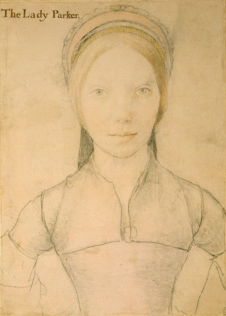 Susanna Horenbout: Hans Holbein the Younger, The Lady Parker, c. 1543, Royal Collection, London, UK.
