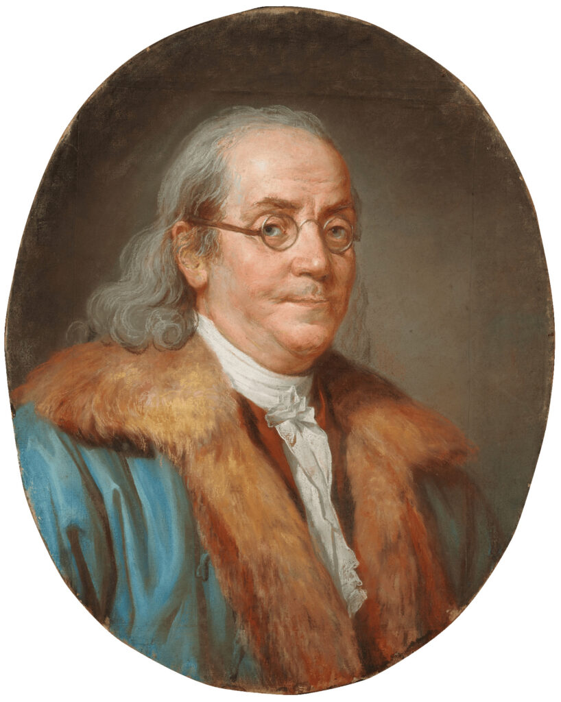 Joseph Ducreux: Joseph Ducreux, Portrait of Benjamin Franklin, 1782, private collection.
