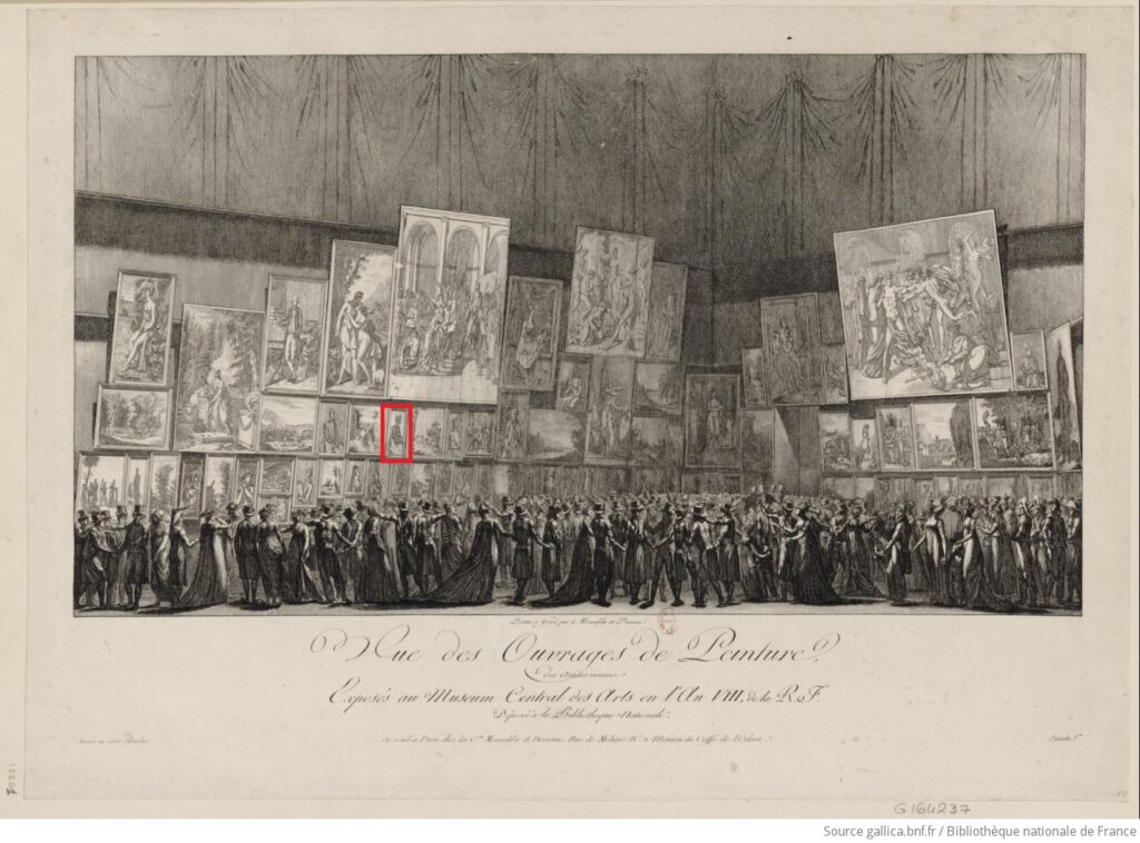 Portrait of Madeleine: Antoine Maxime Monsaldy, View of the Works of Painting of Living Artists, Exposed in the Central Museum of Arts on the 8th Year of the French Republic, 1800. Bibliothèque nationale de France.
