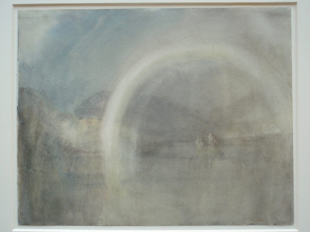 Turner exhibition: J. M. W. Turner, Rainbow over Loch Awe, c. 1831, private collection.
