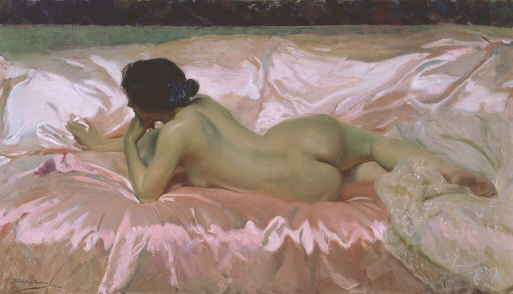 Joaquin Sorolla Paintings: Joaquín Sorolla, Female Nude, 1902, private collection.
