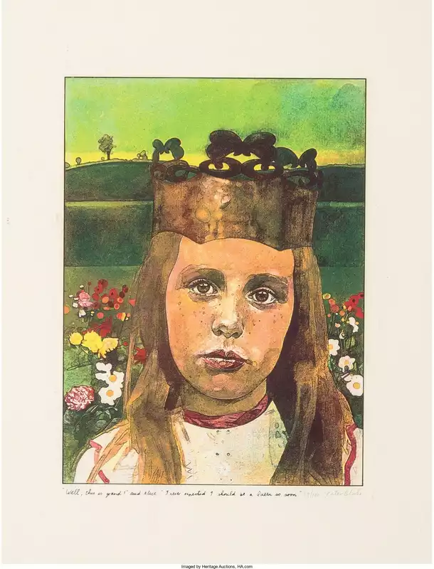 fairytales in art: Peter Blake, Alice in Wonderland, 1970. Artsy.
