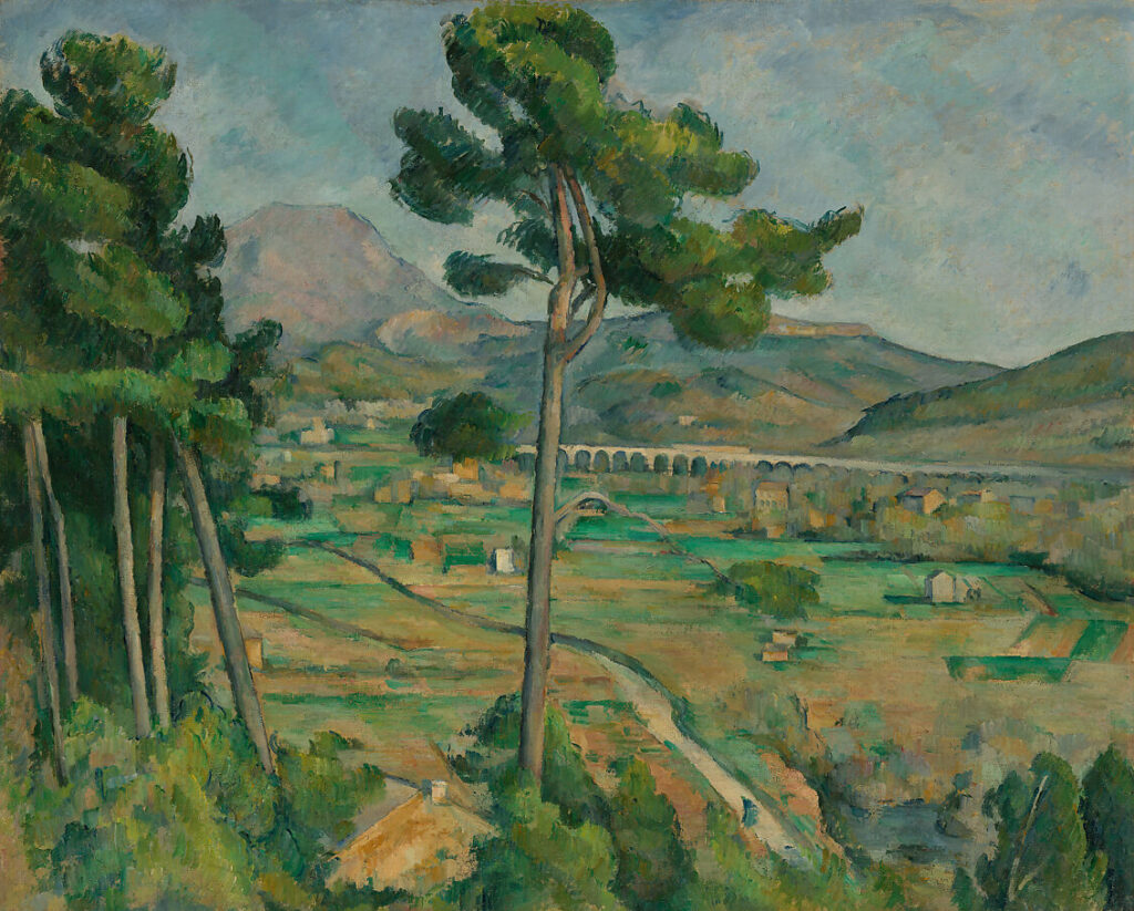 paul cézanne paintings: Paul Cézanne, Mont Sainte-Victoire and the Viaduct of the Arc River Valley, 1882–1885, Metropolitan Museum of Art, New York City, NY, USA.
