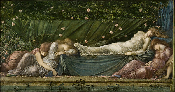 fairytales in art: Edward Burne-Jones, The Sleeping Beauty, 1871–1873, Museo de Arte de Ponce, Puerto Rico, USA.
